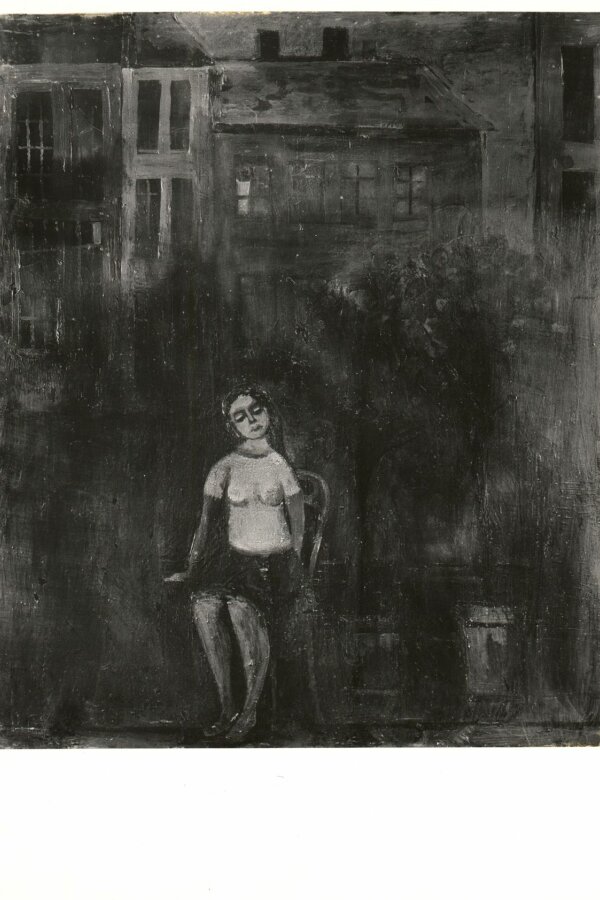 J. M. Najmr, Dvůr osamění, varianta 2, 1987, 122 x 145 cm, olej